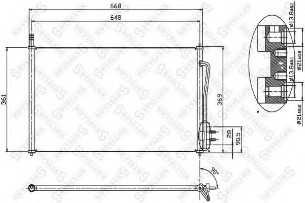 Конденсатор, кондиционер STELLOX 10-45001-SX