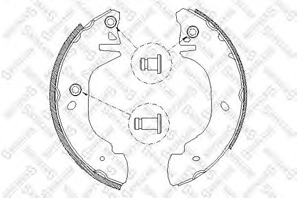 Комплект тормозных колодок STELLOX 316 100-SX