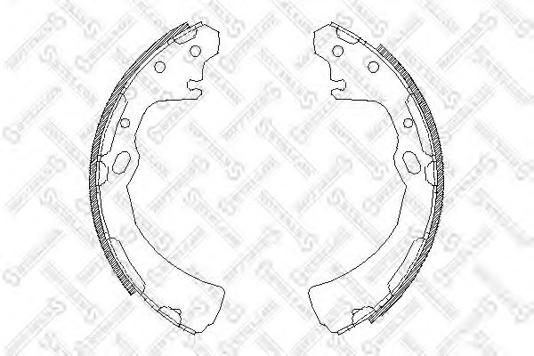 Комплект тормозных колодок STELLOX 395 100-SX