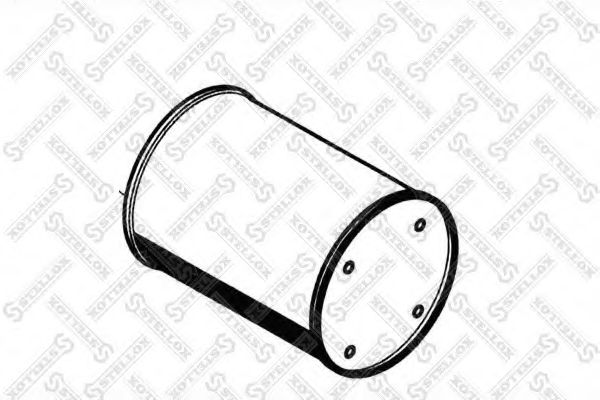 Средний / конечный глушитель ОГ STELLOX 82-03020-SX