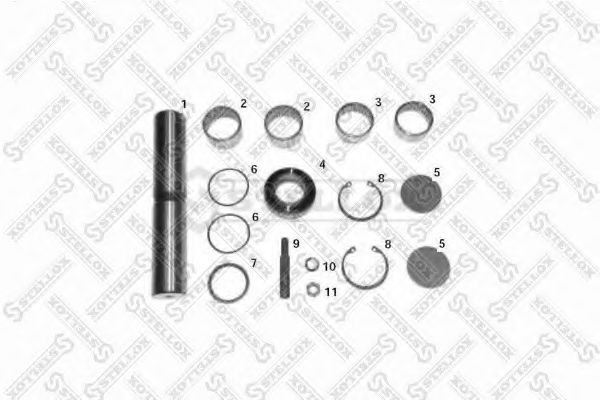 Ремкомплект, шкворень поворотного кулака STELLOX 84-16050-SX