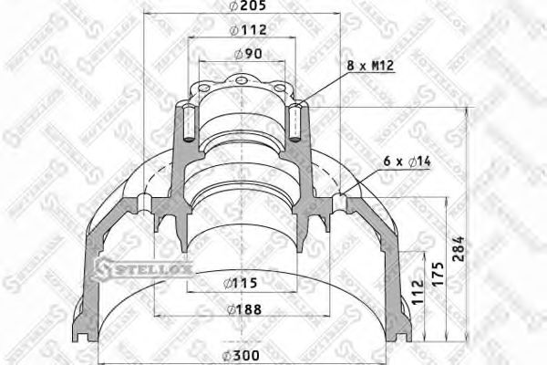 Тормозной барабан STELLOX 85-00064-SX