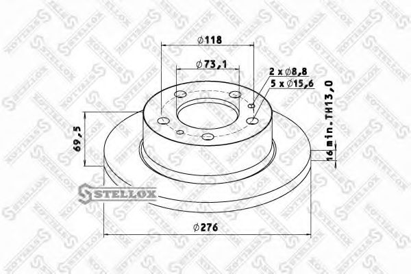 Тормозной диск STELLOX 85-00718-SX