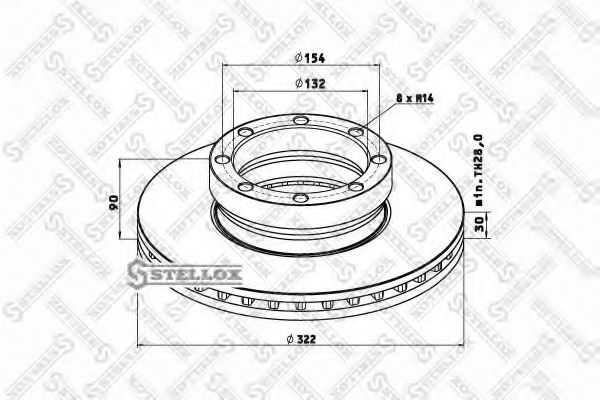 Тормозной диск STELLOX 85-00760-SX