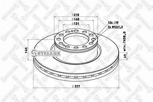 Тормозной диск STELLOX 85-00813-SX