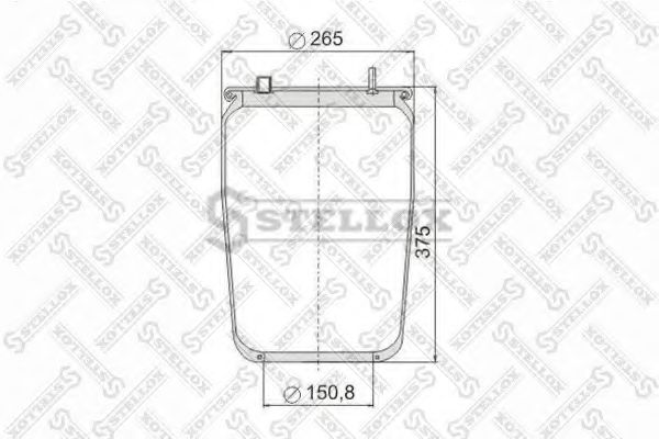 Кожух пневматической рессоры STELLOX 90-08366-SX