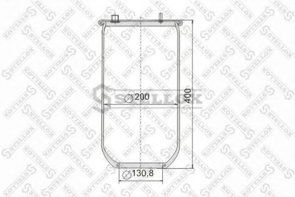 Кожух пневматической рессоры STELLOX 90-08870-SX
