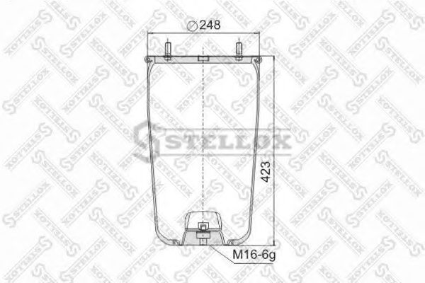 Кожух пневматической рессоры STELLOX 90-09400-SX