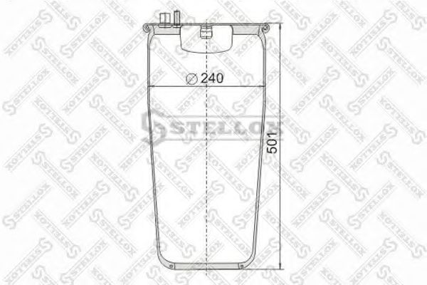 Кожух пневматической рессоры STELLOX 90-48840-SX