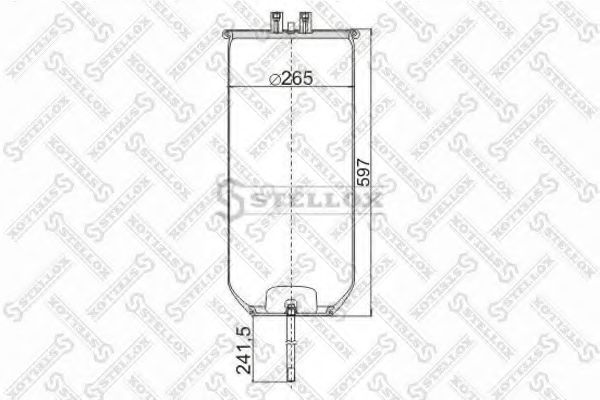 Кожух пневматической рессоры STELLOX 90-49120-SX