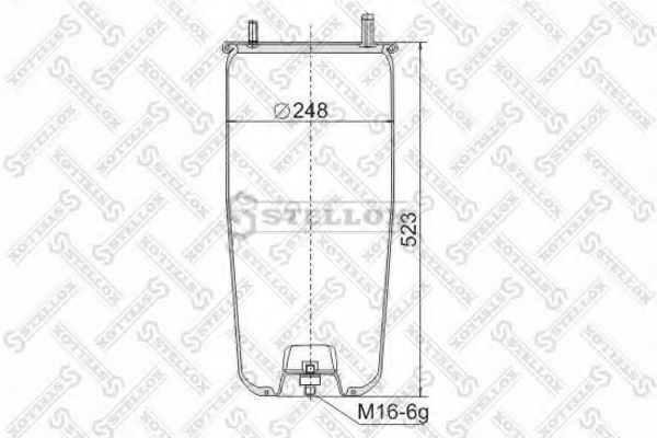 Кожух пневматической рессоры STELLOX 90-49410-SX