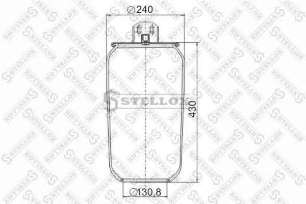 Кожух пневматической рессоры STELLOX 90-78030-SX