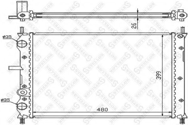 Радиатор, охлаждение двигателя STELLOX 10-25755-SX