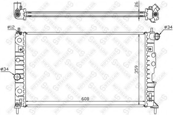Радиатор, охлаждение двигателя STELLOX 10-26660-SX