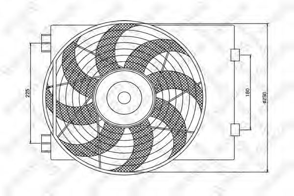 Вентилятор, охлаждение двигателя STELLOX 29-99360-SX