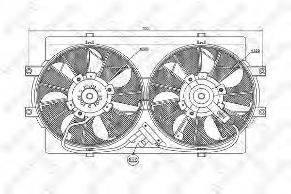 Вентилятор, охлаждение двигателя STELLOX 29-99429-SX