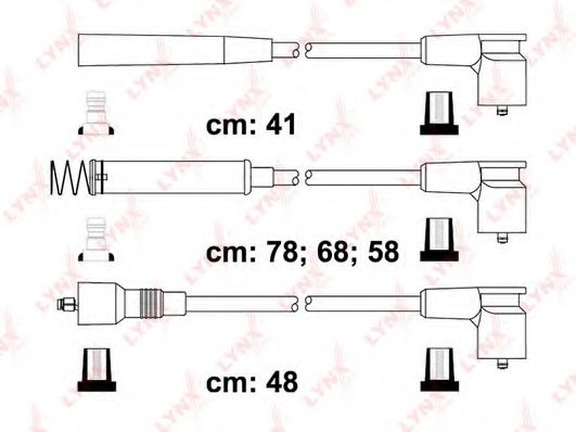 Комплект проводов зажигания LYNXauto SPC5939