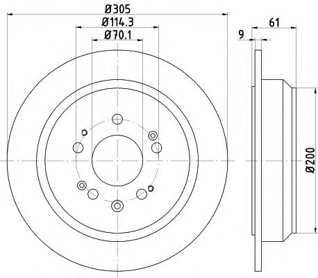 Тормозной диск HELLA PAGID 8DD 355 116-111