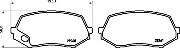 Комплект тормозных колодок, дисковый тормоз HELLA PAGID 8DB 355 005-591