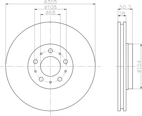 Тормозной диск HELLA PAGID 8DD 355 107-072