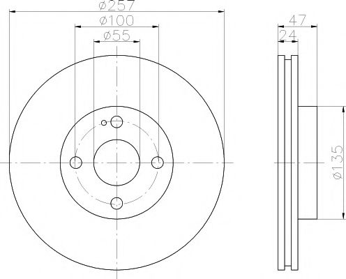 Тормозной диск HELLA PAGID 8DD 355 107-201