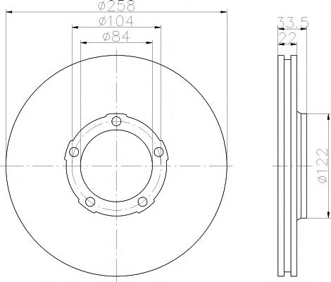 Тормозной диск HELLA PAGID 8DD 355 108-471
