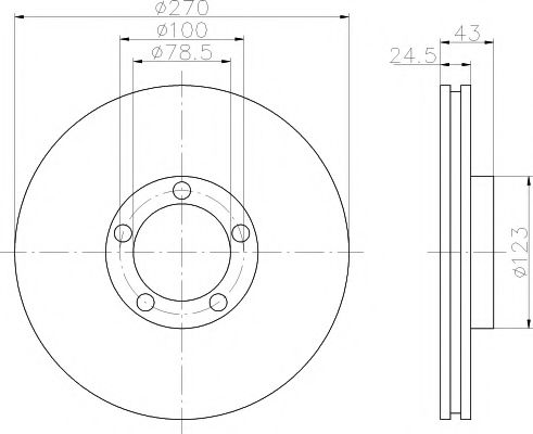 Тормозной диск HELLA PAGID 8DD 355 105-641