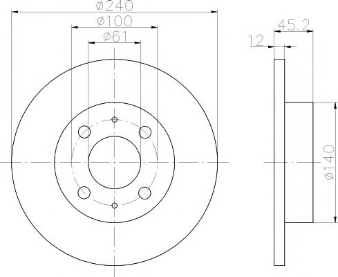 Тормозной диск HELLA PAGID 8DD 355 102-291