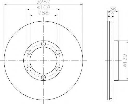 Тормозной диск HELLA PAGID 8DD 355 104-711