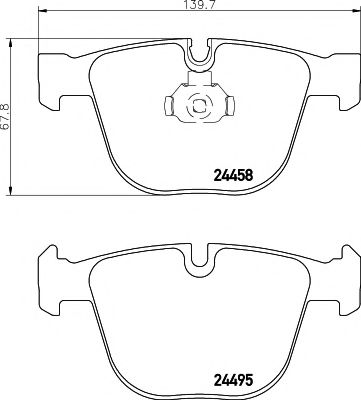 Комплект тормозных колодок, дисковый тормоз HELLA PAGID 8DB 355 013-171