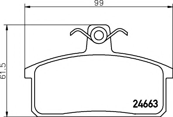 Комплект тормозных колодок, дисковый тормоз HELLA PAGID 8DB 355 013-451