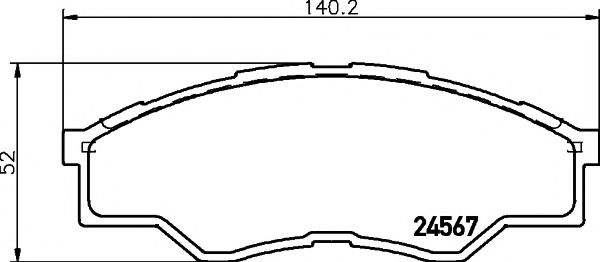 Комплект тормозных колодок, дисковый тормоз HELLA PAGID 8DB 355 013-471