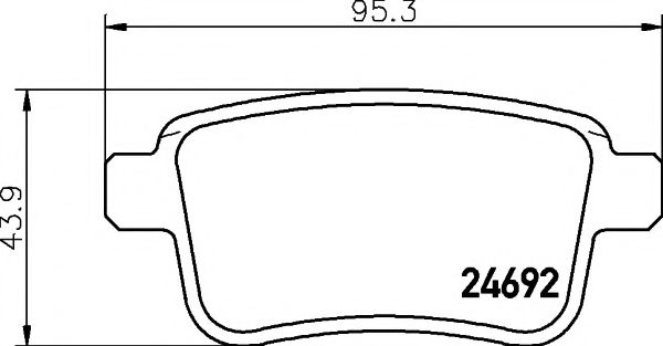 Комплект тормозных колодок, дисковый тормоз HELLA PAGID 8DB 355 013-971