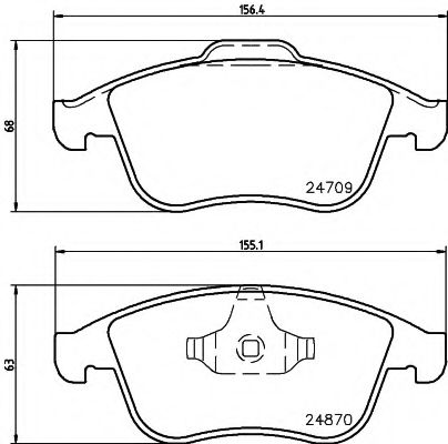 Комплект тормозных колодок, дисковый тормоз HELLA PAGID 8DB 355 014-801