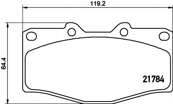 Комплект тормозных колодок, дисковый тормоз HELLA PAGID 8DB 355 016-251