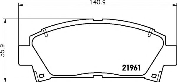 Комплект тормозных колодок, дисковый тормоз HELLA PAGID 8DB 355 016-721