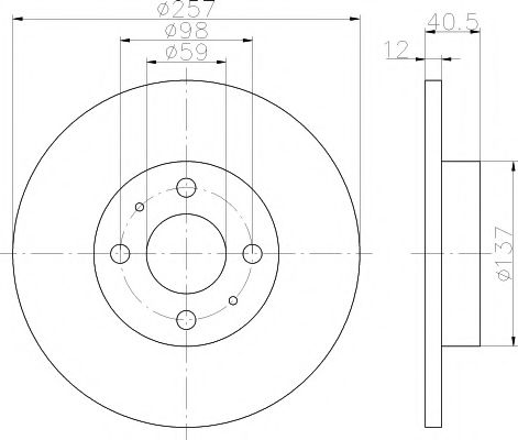 Тормозной диск HELLA PAGID 8DD 355 117-931