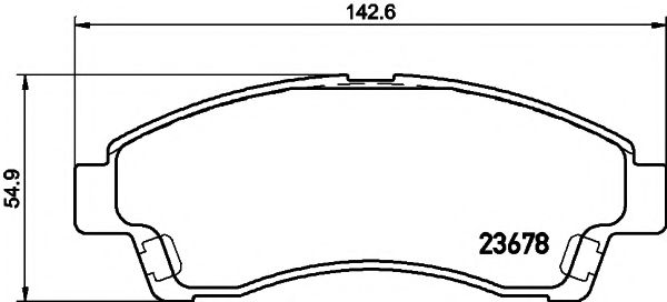 Комплект тормозных колодок, дисковый тормоз HELLA PAGID 8DB 355 020-461