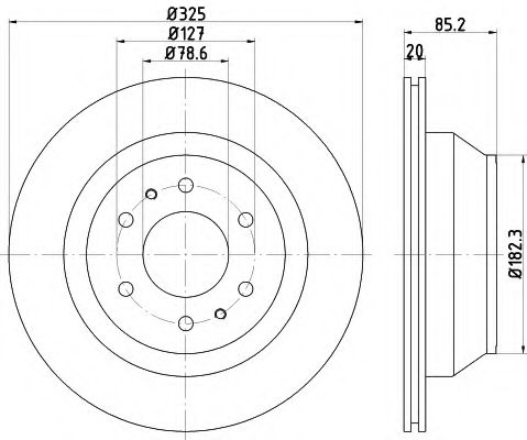 Тормозной диск HELLA PAGID 8DD 355 122-311