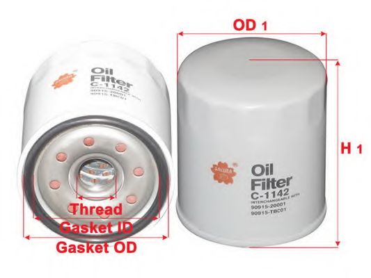 Масляный фильтр SAKURA  Automotive C1142