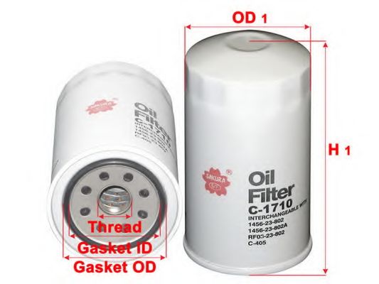 Масляный фильтр SAKURA  Automotive C1710