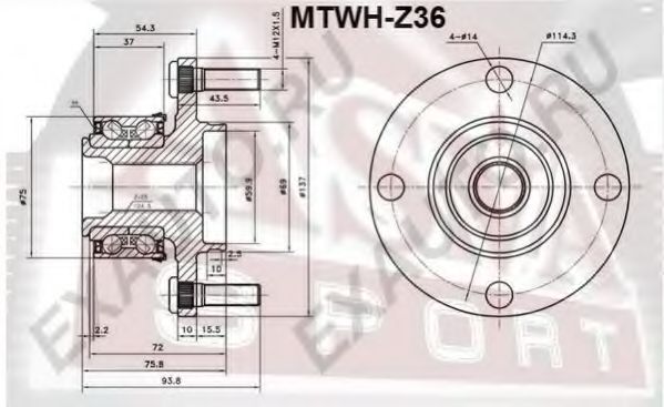 Ступица колеса ASVA MTWH-Z36