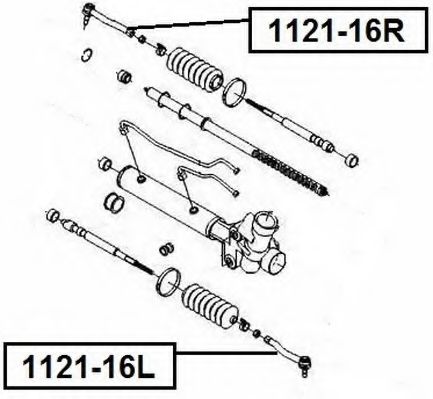 Наконечник поперечной рулевой тяги ASVA 1121-16L