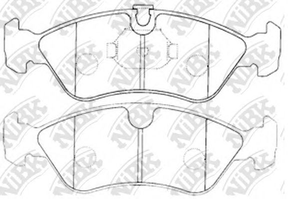 Комплект тормозных колодок, дисковый тормоз NiBK PN0031