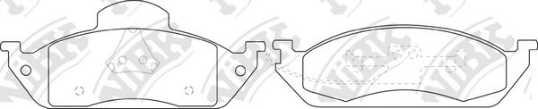 Комплект тормозных колодок, дисковый тормоз NiBK PN0116
