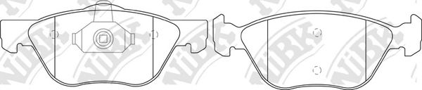 Комплект тормозных колодок, дисковый тормоз NiBK PN0130