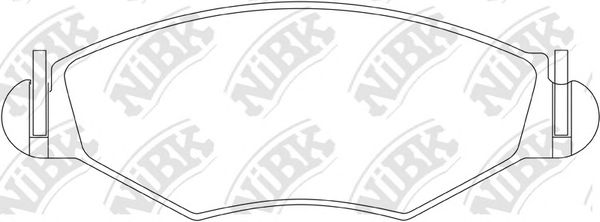 Комплект тормозных колодок, дисковый тормоз NiBK PN0201