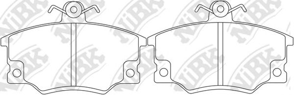 Комплект тормозных колодок, дисковый тормоз BRECO P23017