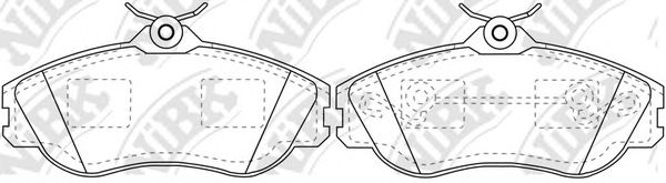 Комплект тормозных колодок, дисковый тормоз NiBK PN0252
