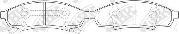Комплект тормозных колодок, дисковый тормоз NiBK PN0314